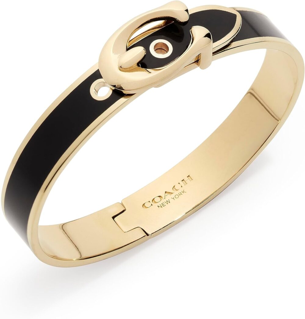 Coach Enamel Hinge Buckle Bangle Bracelet - Image 2