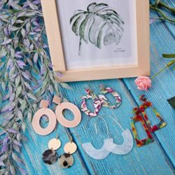 Duufin 24 Pairs Acrylic Earrings Resin Drop Dangle Earring Hoop Statement Earrings Polygonal Bohemian Fashion Jewelry Earrings for Women - Image 24
