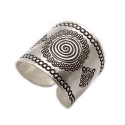 Sterling Silver Mandala ring, Boho Ethnic Tribal Sun Solar Ring, Bohemian Gypsy Silver Ring, Adjustable to sizes 6-12, Can fit also as Thumb Ring