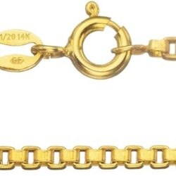 14K Gold or White Gold Filled Bracelet or Ankle Chain, 2mm Box-Style Thin Bracelet or Anklet for Women and Men Made in Italy, Non-Tarnish, Waterproof and Beach-Ready, Sizes 7"-11" - Image 2