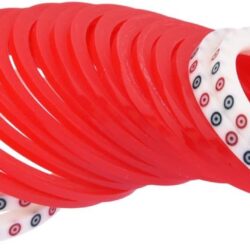 Efulgenz Indian Red White Bridal Bangle Set for Wedding Punjabi Chuda Set Traditional Bridal Chura Set Bracelet Acrylic Bangle Set Fashion Jewelry for Women, (Set of 48 Pcs), 2.4 - Image 6