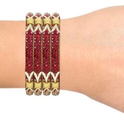 Efulgenz Indian Bangle Set Bollywood Style Rhinestone Crystal Bracelet Jewelry Set for Women Girls - Image 6