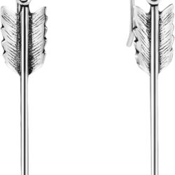 AeraVida Minimalist Hunter's Arrow .925 Sterling Silver Dangle Earrings