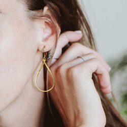 Degerde Large 14K Gold Hoop Earrings for Women Trendy, Dainty Gold Hoop Earrings Hoops, Gold Dangle Drop Earrings 14K Gold Earrings, Twisted & Infinity Big Gold Earrings, Dangling Gold Earrings for Women 40mm,50mm - Image 5
