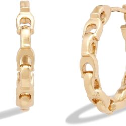 COACH Women's Signature Chain Hoop Earrings