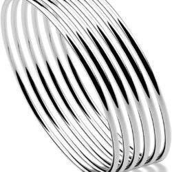 Dankadi Bohemian Women 925 Sterling Silver Bracelet Minimalist Glossy 3/6/9 Combined Bracelet 60-65MM Original Silver Bangle PartyJewelry Gift