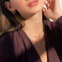 Ana Luisa Chain Necklace - 14K Gold Plated Link Chain Necklace - Versatile, Easy-To-Layer, Hypoallergenic, Water-Resistant & Tarnish-Free Necklace - 14K Gold Necklace - Adjustable Chain Length - Image 7