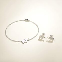 FANCIME Lucky Elephant Bracelet 925 Sterling Silver High Polished Mini Small Elephant Charm Family Link Bracelet Jewelry Birthday Gifts For Women Girls, 15+3 cm - Image 2