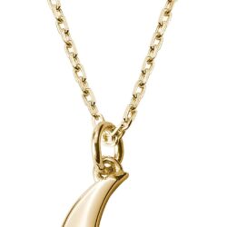 14K Real Gold Necklace For Women - Gift For Wife Girlfriend Mom - Real Pearl Necklace - Moon Heart Charm
