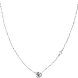 Silpada 'Marvel' Cubic Zirconia Necklace in Sterling Silver, 16" + 2"