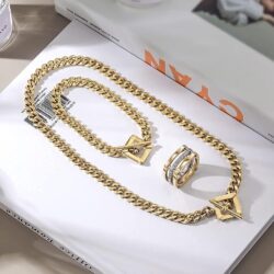 CIUNOFOR 14K Gold Plated Ring Simulated Diamond CZ Cocktail Rings for Women Gold Statement RingsWide Bands Parallel Bar Ring - Image 8
