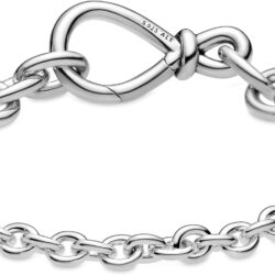 Pandora Chunky Infinity Knot Chain Bracelet 925 Sterling Silver Charm Bracelet - Image 3