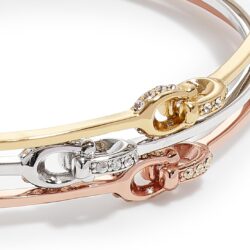 Coach Women's Signature C Logo Bangle Bracelet Set - Image 3