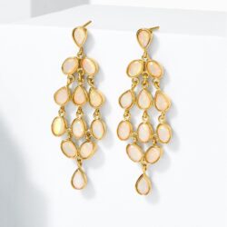 Ross-Simons Ethiopian Opal Chandelier Earrings in 18kt Gold Over Sterling - Image 4