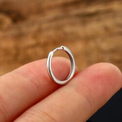 Jewseen 14K Gold Tiny Hoop Earrings Huggie Hoop Earrings 20G Small Endless Hinged Hoops for Earlobe 6mm 8mm 10mm Septum Hoop Septum Ring Cartilage Helix Earrings Nose Hoop for Women Men - Image 7