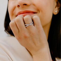 Bestyle Simple S925 Sterling Silver Infinity Knot Rings Cubic Zirconia Rings, Nice Cute BFF Friendship Rings, Dainty Eternity Promise Wedding Bands Perfect Every Day Ring, Size 4-12, Words Engavable - Image 2