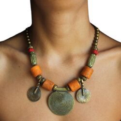 Boho statement necklace for women Ethnic chunky necklace for ladies Tribal big necklace Tibetan necklace Gypsy necklace Bohemian jewelry