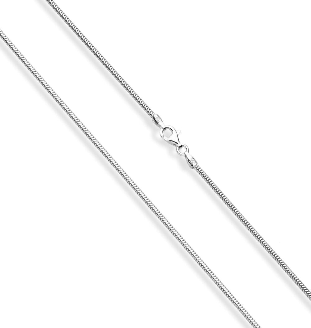 Miabella 925 Sterling Silver Italian 1.5mm, 2mm, 2.5mm Round Snake Chain Necklace for Women Made in Italy - Image 2