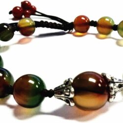 Beautiful Handmade Peacock Agate Beads Bracelet for Protection, Strength and Harmony