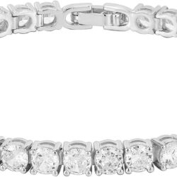 PAVOI 14K Gold Plated Cubic Zirconia Classic Tennis Bracelet | Gold Bracelets for Women | 4mm CZ, Size 6.5-7.5 Inch
