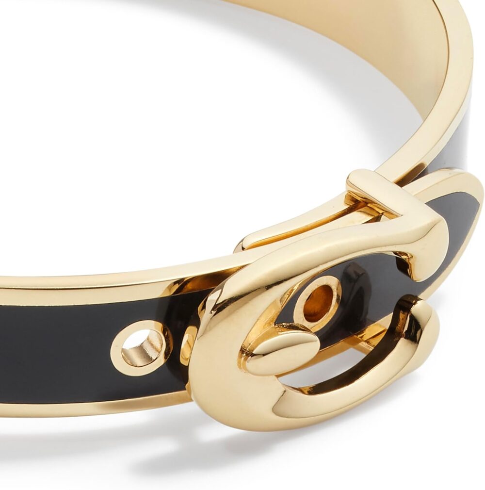 Coach Enamel Hinge Buckle Bangle Bracelet - Image 3