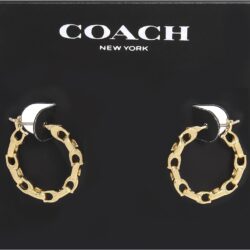 COACH Women's Signature Chain Hoop Earrings - Image 4
