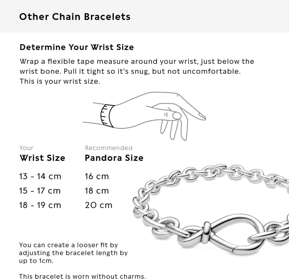 Pandora Chunky Infinity Knot Chain Bracelet 925 Sterling Silver Charm Bracelet - Image 5