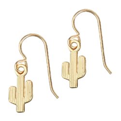 Gold Bohemian Boho Dangle Drop Earrings | (Gold Bohemian Cactus) - Image 9