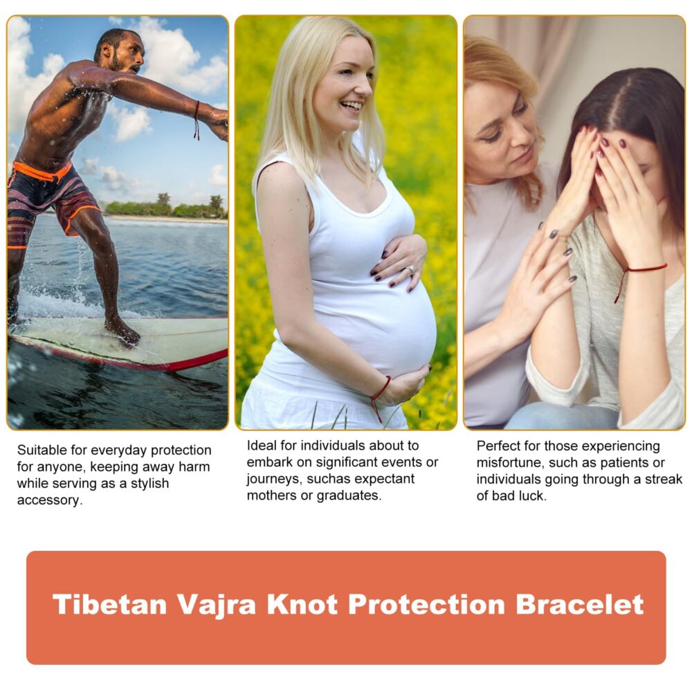 Authentic blessed Tibetan monks handmade Dorje Knot protection bracelet for women and men with a talisman.bracelet rope-gifts for women and men-protection jewelry - Image 6