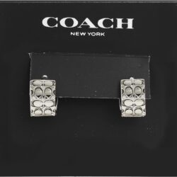 COACH Women's Signature Quilted Huggie Earrings - Image 3