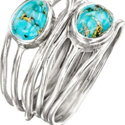 Ross-Simons Turquoise Highway Ring in Sterling Silver - Image 3