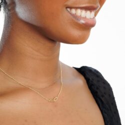 Rectangle Necklace Pendant Handmade 18k Gold Plated Dainty Gold Choker Necklace for Women Valentines Day Gifts for Her. (GOLD RECTANGLE NECKLACE) - Image 6