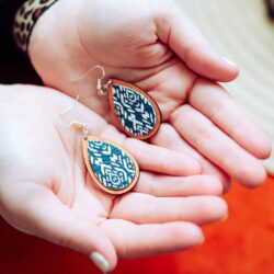 Wooden Earrings for Women - Boho Earrings for Women - Dangly Earrings - Statement Earrings - Wood Earrings - Funky Earrings - Mothers Day Gifts for Her - Womens Earrings Trendy - Bohemian Earrings - Image 8