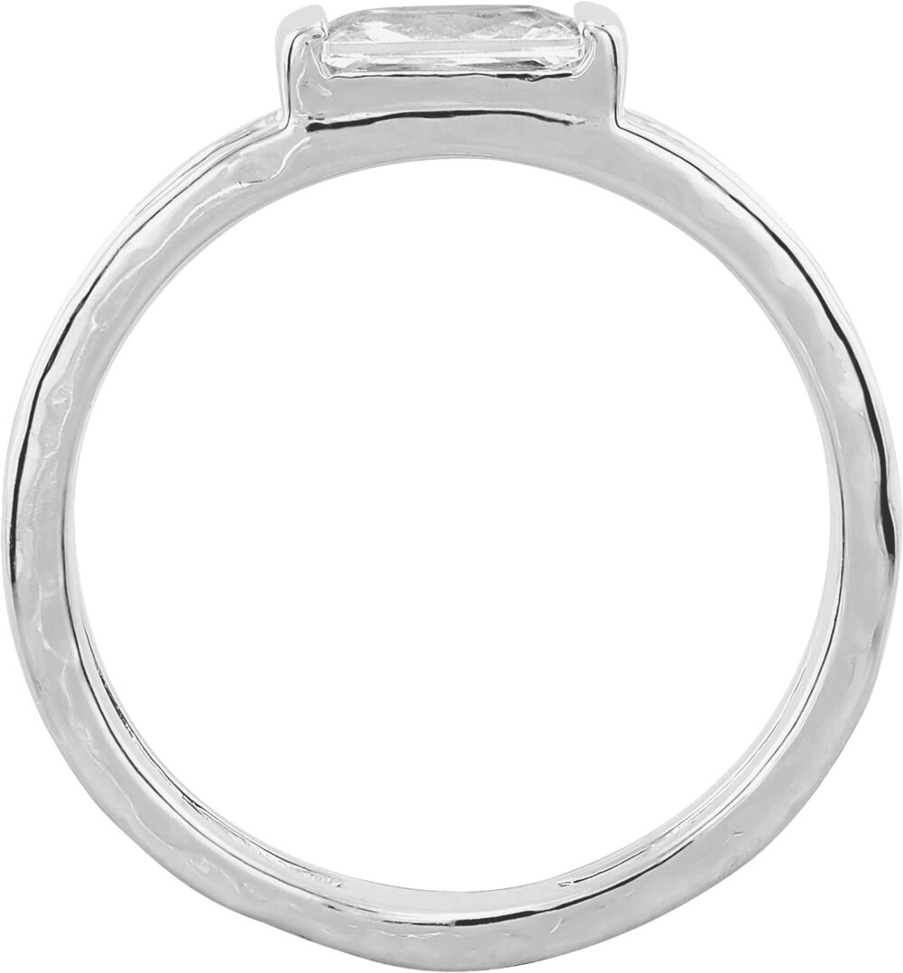 Silpada 'Baguette Stack' Cubic Zirconia Ring in Sterling Silver - Image 3