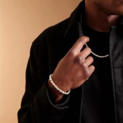 Nometo 925 Sterling Silver Rope Chain Bracelet 3mm4mm5mm Gold/Silver Bracelet for Men Women Silver Bracelet 6.5-9 Inches - Image 3