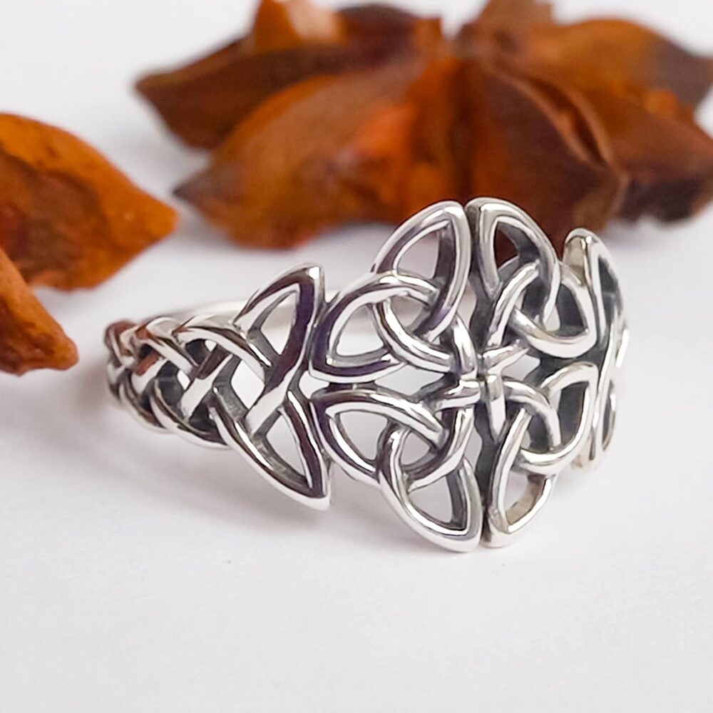 Celtic Knot Ring Sterling Silver 925 - Filigree Braided Irish Wedding Promise Engagement Self Love Rings - Norse Viking Jewelry for Women Girls Size 5 6 7 8 9 10 11 12 - Image 5