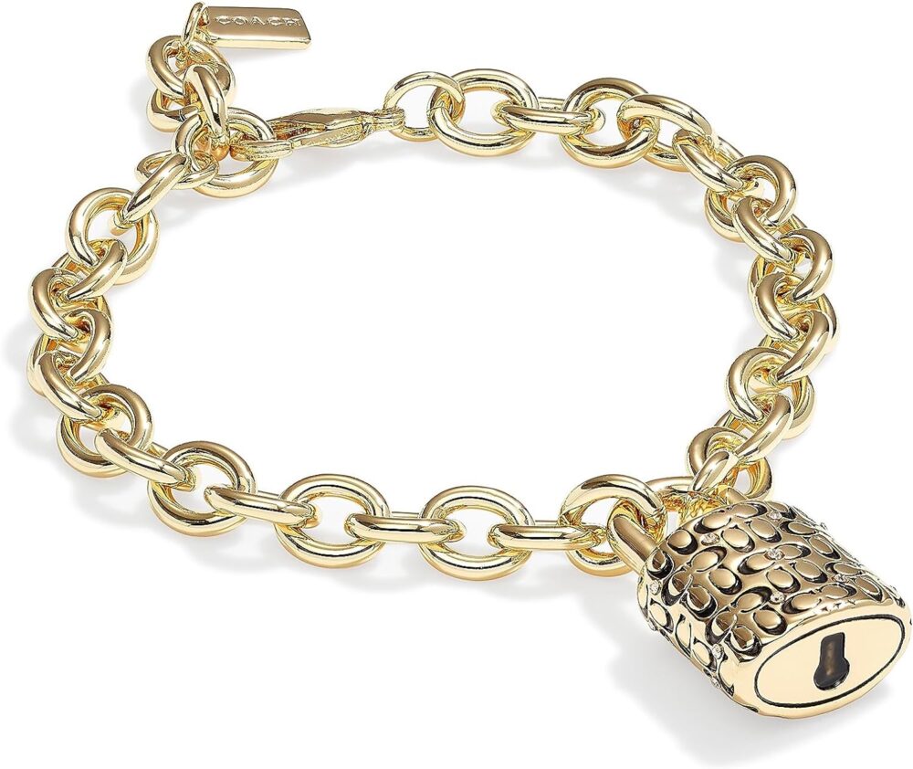 Coach Quilted Padlock Bracelet