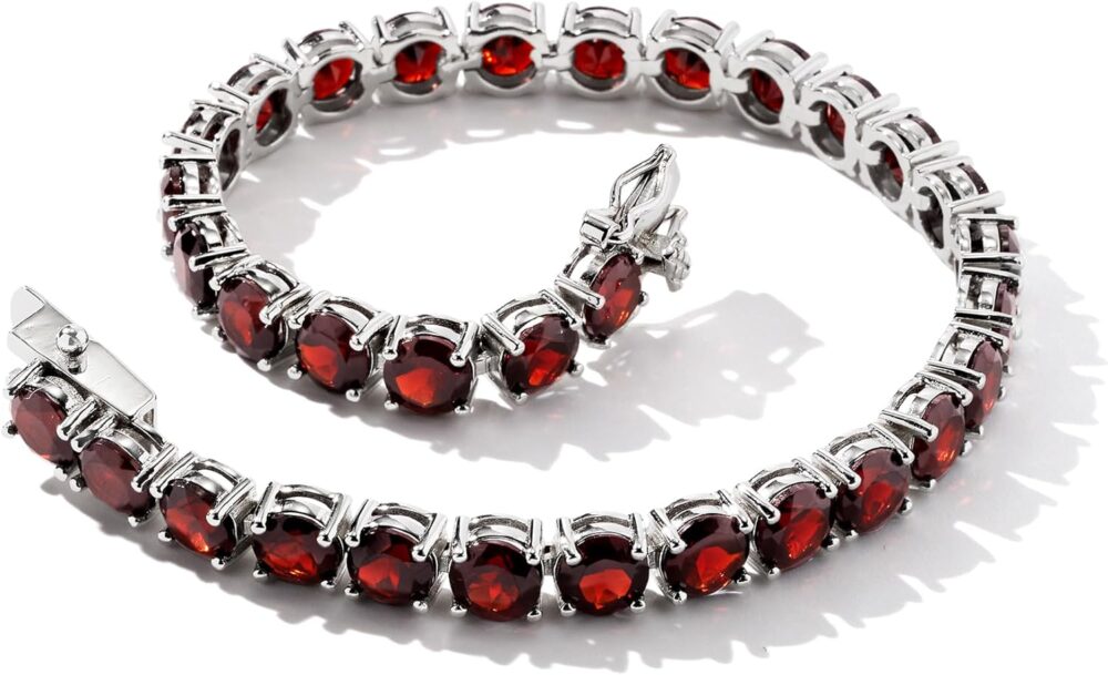 Ross-Simons 19.20 ct. t.w. Garnet Tennis Bracelet in Sterling Silver. 7 inches - Image 4