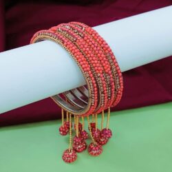 Efulgenz Velvet Bangle Set Beaded Bracelet Indian Bangles for Women Beaded CZ Crystal Rhinestone Bracelet Bangle Boho Wedding Bridal Jewelry - Image 2