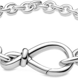 Pandora Chunky Infinity Knot Chain Bracelet 925 Sterling Silver Charm Bracelet