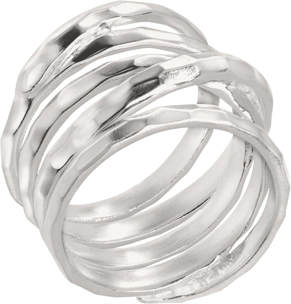 Silpada 'Wrapped Up' Overlapping Textured Band Ring in Sterling Silver - Image 2