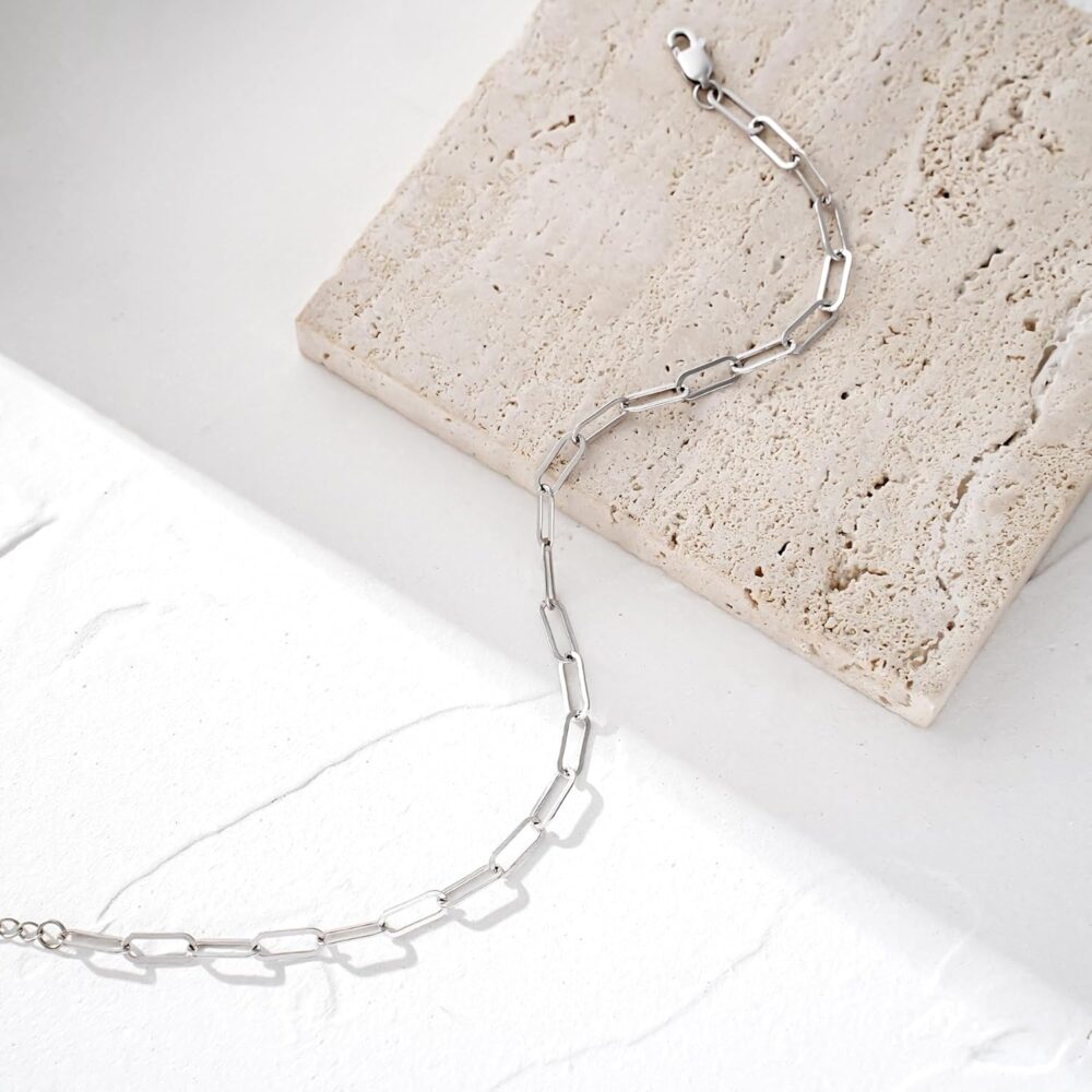 CHIC & ARTSY 925 Sterling Silver Ankle Bracelet Multilayer Anklets for Women Satellite, Star, Cross, Circle, Butterfly, Teardrop, Oval Disk Layered Anklet Beach Jewelry - Image 4