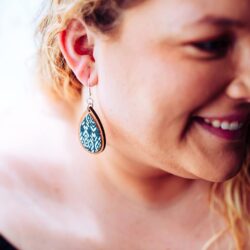 Wooden Earrings for Women - Boho Earrings for Women - Dangly Earrings - Statement Earrings - Wood Earrings - Funky Earrings - Mothers Day Gifts for Her - Womens Earrings Trendy - Bohemian Earrings - Image 5