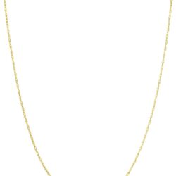 Kooljewelry Sterling Silver or Yellow Gold and Sterling Silver Rope Chain Necklace For Women (1.1 mm, 1.5 mm, 1.8 mm or 2.4 mm - Sizes from 14 to 30 inches long)