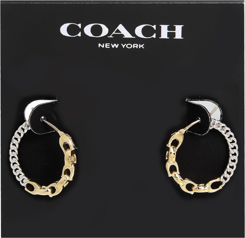 Coach Women's Signature Mixed Hoop Earrings - Image 4