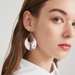 AllenCOCO Boho Gold And Silver Ethnic Hammered Crescent Dangle Earrings for Women Hypoallergenic Jewelry Gift - Image 6