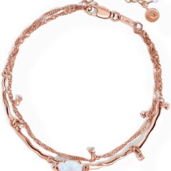 Moon Magic - Authentic Moonstone Bracelets/Real 925 Sterling Silver - 18k Rose and Yellow Gold Rainbow Moonstone Bracelets for Women/Genuine Moonstone Jewelry
