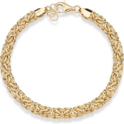 Miabella Italian 18K Gold Over Sterling Silver Byzantine Bracelet for Women, Handmade in Italy - Image 2