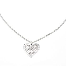 Unique Heart Pendant Necklace, Short 925 Sterling Silver Romantic Grid Heart Necklace, Cool and Trendy Minimalist Layering Style, Delicate Dainty Handmade Artisan Jewelry for Her by HeartAttackOM - Image 5