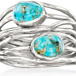 Ross-Simons Turquoise Highway Ring in Sterling Silver